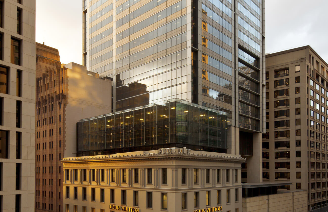 Louis Vuitton luxury goods store in George Street Sydney City